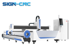 Fiber laser metal sheet and tube cutting machine